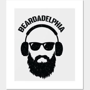 Funny Beardadelphia Beard Bald Dad Posters and Art